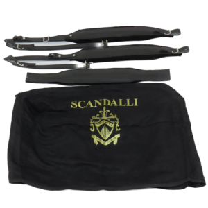 Kit Scandalli - Alças em Couro e veludo + Capa para poeira personalizada