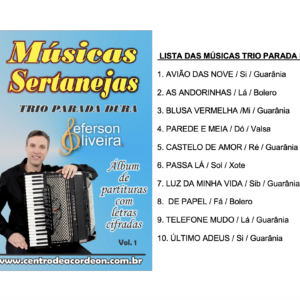 Partituras para Acordeon - Trio Parada Dura