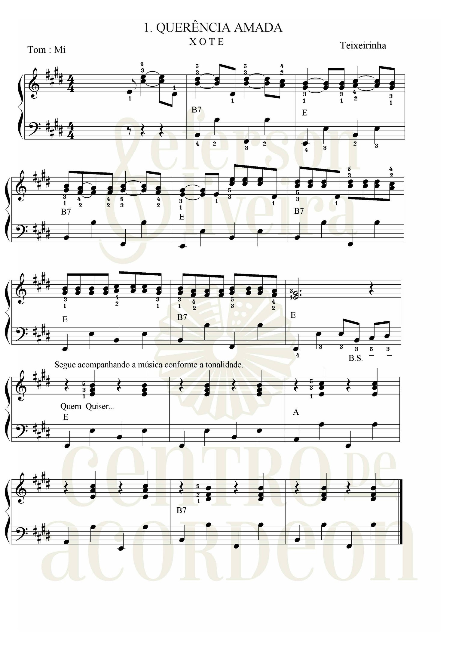 Partituras exclusivas para acordeon